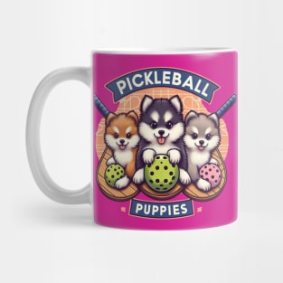 Pomsky Puppies Pickleball Design Mug